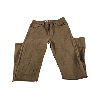 Best Made Co Mens 5-Pocket Twill Pants Brown 32x32 Straight Leg Cotton Stretch